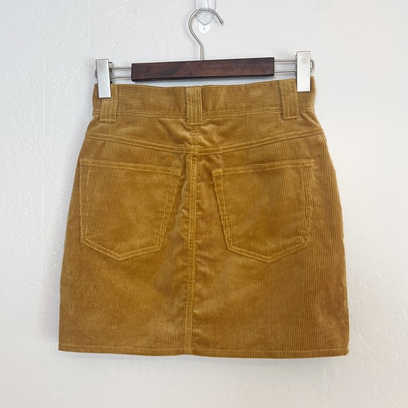 •RE/DONE• 90s Western Corduroy High Waisted Mini‎ Skirt Camel Tan Brown Size 26 - Picture 3 of 12